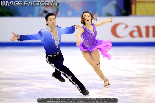 2013-03-01 Milano - World Junior Figure Skating Championships 0382 Yiyi Zhang-Nan Wu CHN
